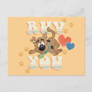 Puppy Scooby-Doo "Ruv You" Postkarte