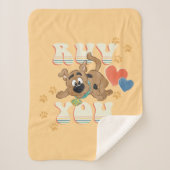 Puppy Scooby-Doo "Ruv You" Sherpadecke (Vorderseite)