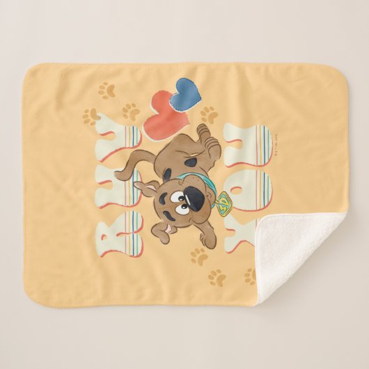 Puppy Scooby-Doo "Ruv You" Sherpadecke (Vorderseite (Horizontal))