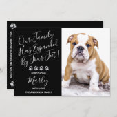 Puppy Shower Party - Elegantes Schwarz Modernes ne Einladung (Vorne/Hinten)