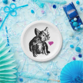 Puppy-Sketch für Bulldog-Teller Pappteller (Party)