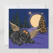 Puppy Snow Angel Feiertagskarte (Vorderseite)