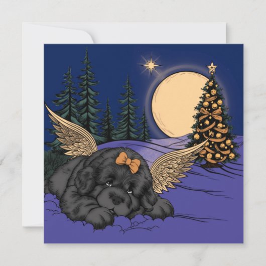 Puppy Snow Angel Feiertagskarte (Vorderseite)