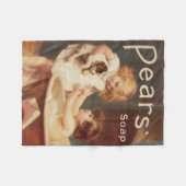 Puppy Taking A Bath Vintage Antique Fleecedecke (Vorderseite (Horizontal))