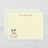 Puppy Teacup | Personalisierte Kinderarbeit Mitteilungskarte (Vorne/Hinten)