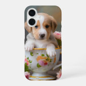 Puppy Teacup Phone Case iPhone 16 Hülle (Rückseite)