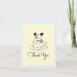 Puppy Teacup | Retro Dankeschön Karte