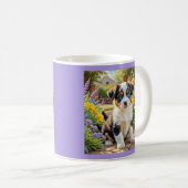 Puppy with Flowers Kaffeetasse (VorderseiteRechts)