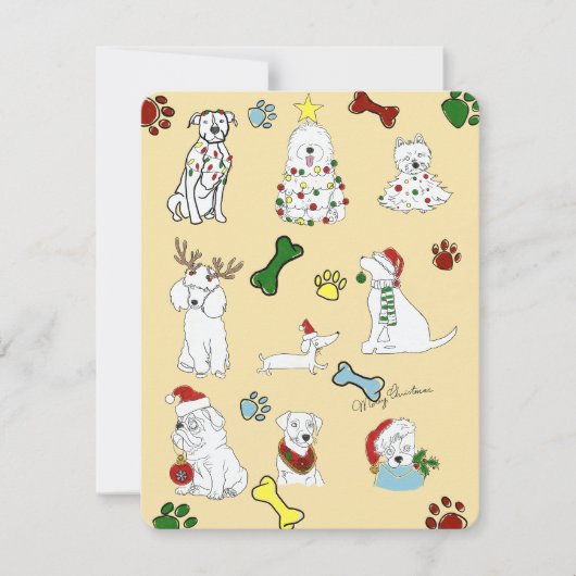 PUPPY XMAS CARD FEIERTAGSKARTE (Vorderseite)