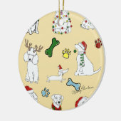 PUPPY XMAS ORNAMNET KERAMIK ORNAMENT (Links)