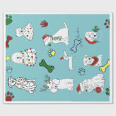 PUPPY XMAS WRAPPING PAPER GESCHENKPAPIER (Flach)