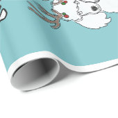 PUPPY XMAS WRAPPING PAPER GESCHENKPAPIER (Rolleneckpunkt)