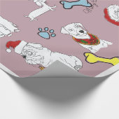 PUPPY XMAS WRAPPING PAPER GESCHENKPAPIER (Ecke)