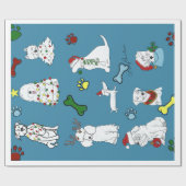 PUPPY XMAS WRAPPING PAPER GESCHENKPAPIER (Flach)