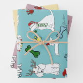 PUPPY XMAS WRAPPING PAPER SET GESCHENKPAPIER SET (Beispiel)
