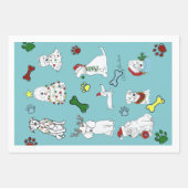 PUPPY XMAS WRAPPING PAPER SET GESCHENKPAPIER SET (Vorderseite 3)