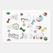 PUPPY XMAS WRAPPING PAPER SET GESCHENKPAPIER SET (Vorderseite)