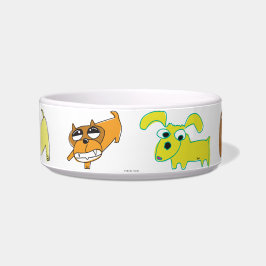 Puppy Yellow Brown Pet Bowls Napf