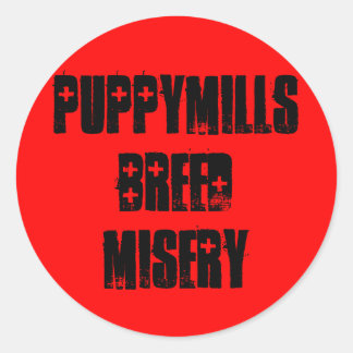 Puppymills Breed Elery Runder Aufkleber