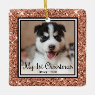Puppy's 1st Christmas Keramikornament