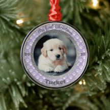 Puppy's First Christmas Lila Paw Print