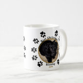 Puppy's First Christmas Paw Print Dog Foto Kaffeetasse (VorderseiteRechts)
