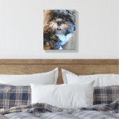 Puppy's First Turkey Day Canvas Print Leinwanddruck (Insitu (Schlafzimmer))