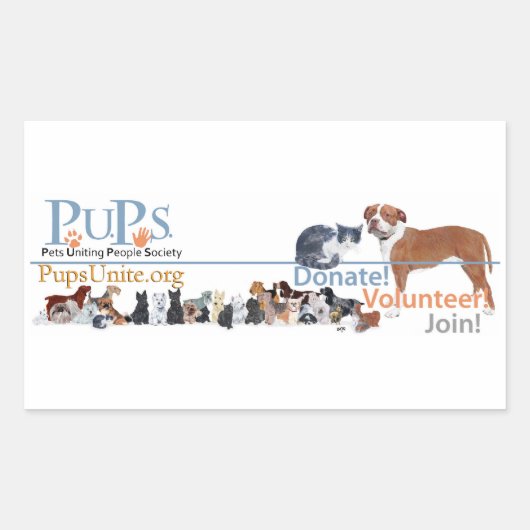 PUPS Logo Aufkleber (Vorderseite)