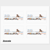 PUPs Logo-Aufkleber Airedale Rechteckiger Aufkleber (Blatt)