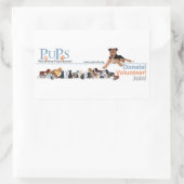 PUPs Logo-Aufkleber Airedale Rechteckiger Aufkleber (Tasche)