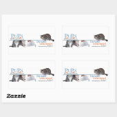 PUPS Logo Aufkleber mit Katzen (Blatt)