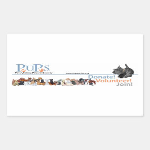 PUPs Logo Aufkleber mit Scottie