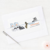 PUPs Logo-Aufkleber Pekingese Rechteckiger Aufkleber (Umschlag)