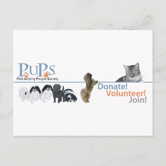 PUPs Logo-Waren Postkarte (Vorderseite)