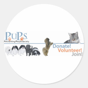 PUPs Logo-Waren Runder Aufkleber