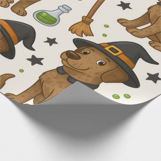 Pups Pop Party - Halloween Magic Theme Geschenkpapier (Ecke)