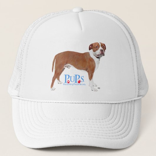 PUPs Retcued Pit Bull Truckerkappe (Vorderseite)