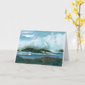 Pupukea Hawaii Aquarell-Ozean-Wellen-Geburtstag Karte (Gelbe Blume)