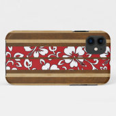 Pupukea Hibiskus Hawaiian Surfboard iPhone 5 Hülle (Rückseite (Horizontal))