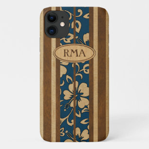 Pupukea Vintag Hawaiian Monogram Imitate Wood Surf Case-Mate iPhone Hülle