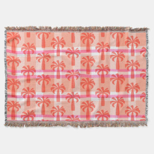 Pupule Hawaiian Vintag Palm Tree Kariert Decke