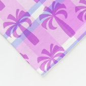 Pupule Hawaiian Vintag Palm Tree Kariert Fleecedecke (Ecke)