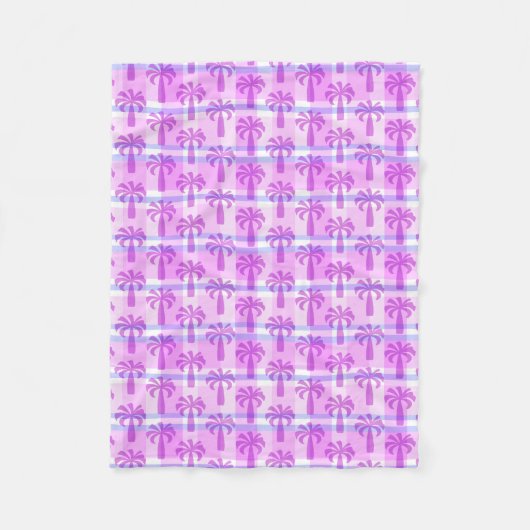 Pupule Hawaiian Vintag Palm Tree Kariert Fleecedecke (Vorderseite)