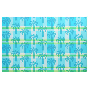 Pupule Hawaiian Vintag Palm Tree Kariert Stoff