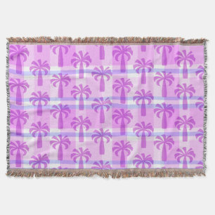 Pupule Hawaiianische Vintage-Palmen-Baum Karo Decke