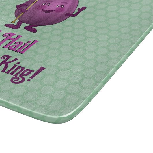 Pupulenzone auf Grün - König mit Krone - Ihr Text Schneidebrett (Ecke)