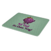 Pupulenzone auf Grün - König mit Krone - Ihr Text Schneidebrett (Ecke)