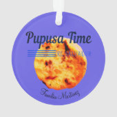 Pupusa Time Salvadorianische Individuelle Name Lie Ornament (Rückseite)