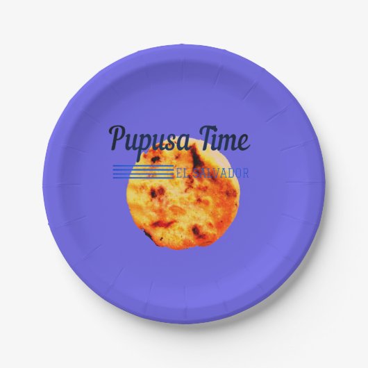 Pupusa Time Salvadorianische Lieblingsspeise Pappteller (Vorderseite)