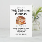 Pupusas El Salvadorian Salvador Bread Pupusas Einladung (Stehend Vorderseite)